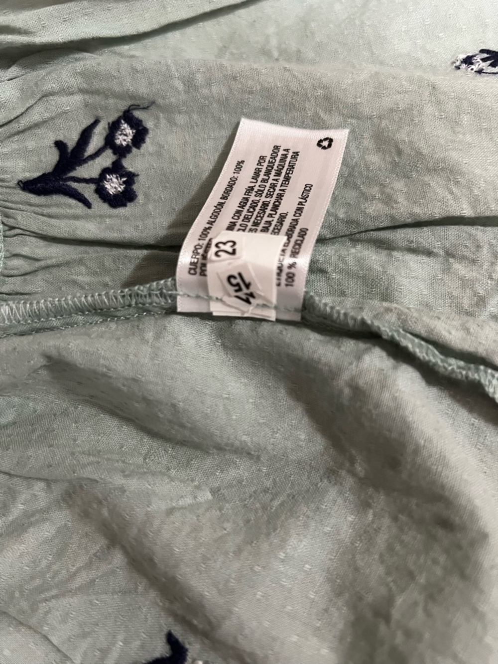 Universal Thread Sage Green Embroidered Square-Neck Peasant Blouse - Picture 10 of 10